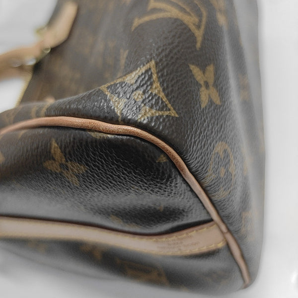 SPEEDY 25 Monogram Coated Canvas Brown