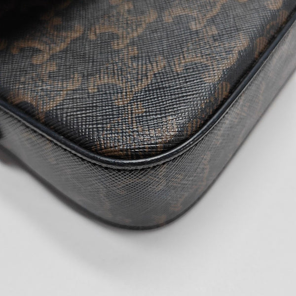 TRIOMPHE Small Coated Canvas Brown