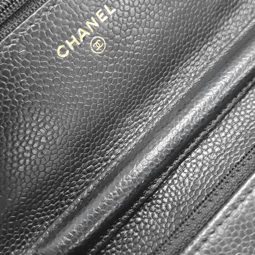 WOC Quilted Grained Calfskin Black