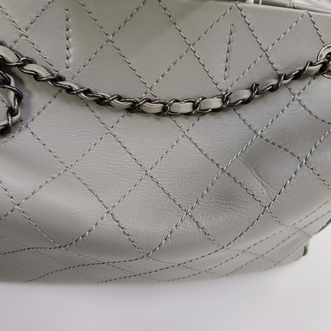 CC POCKET Quilted Calfskin Gray