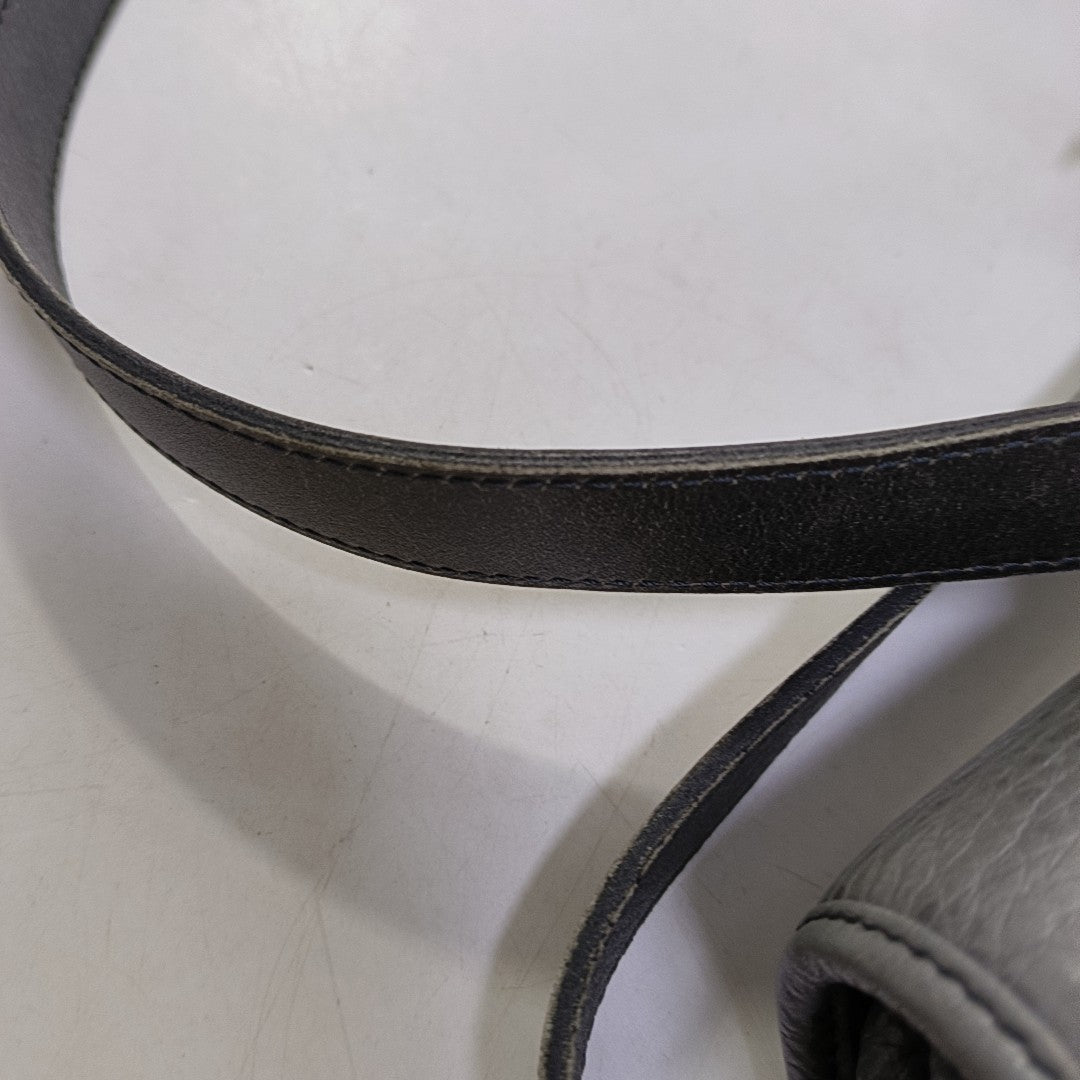 Calfskin Shoulder Bag Gray