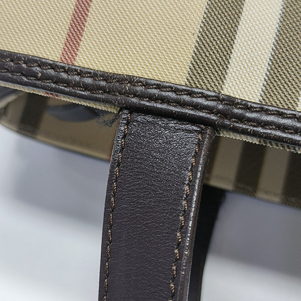 Coated Canvas Tote Bag Beige