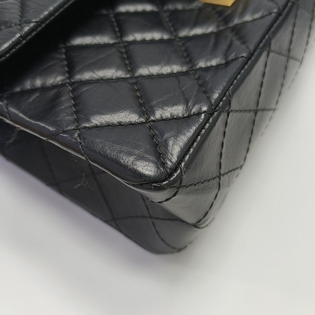 2.55 225 (small) Quilted Calfskin Black