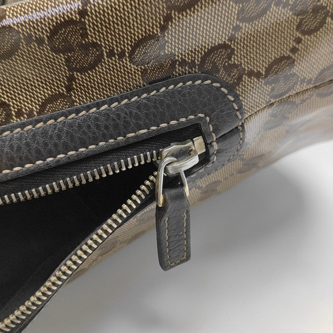 Monogram Coated Canvas Shoulder Bag Brown