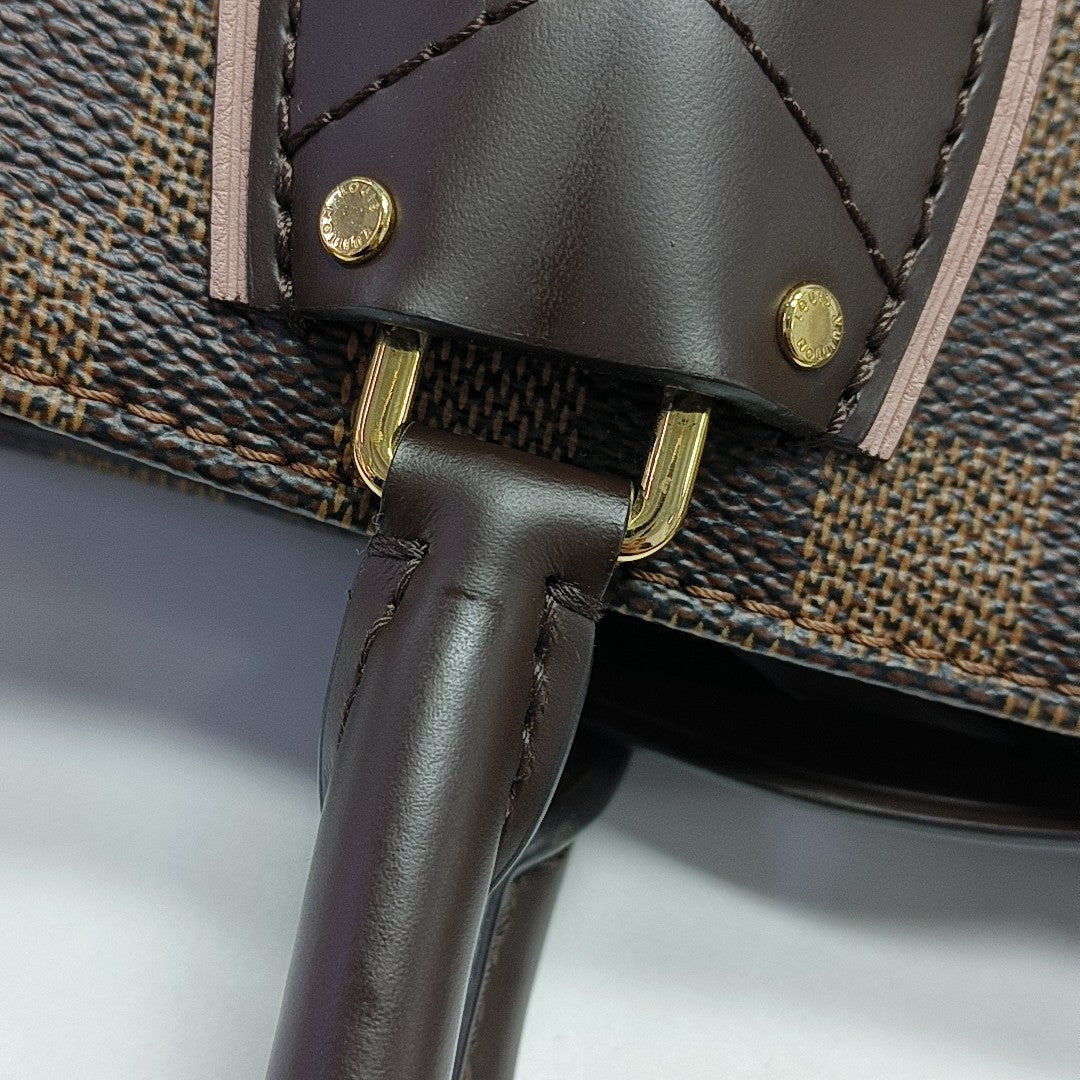 NORMANDY Damier Ebene Coated Canvas Brown