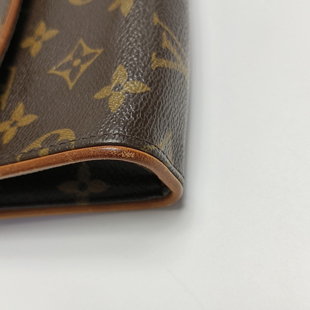 FLORENTINE Monogram Coated Canvas Brown