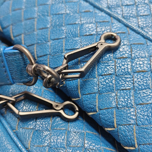 Calfskin Shoulder Bag Blue