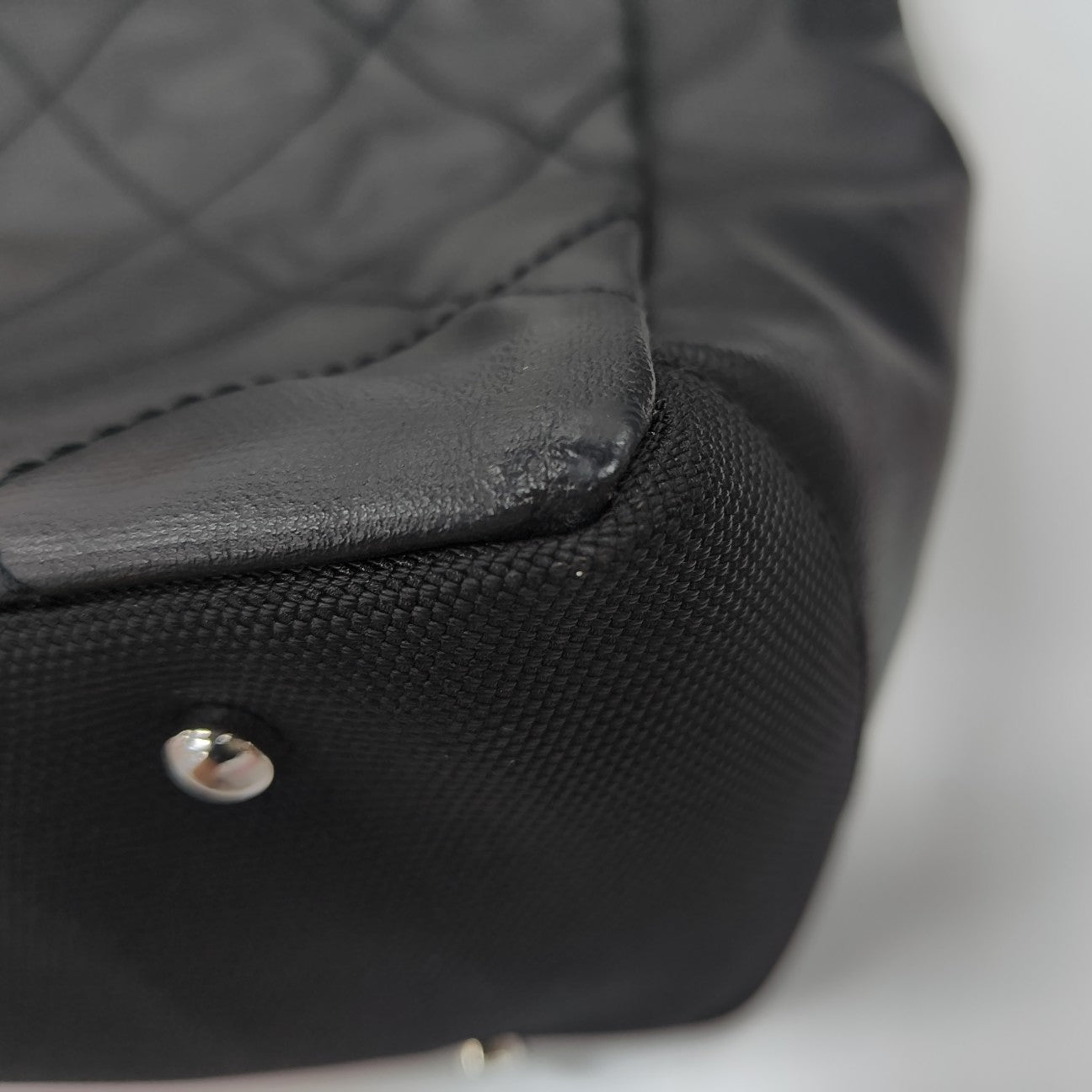 PARIS BIARRITZ Large Quilted Coated Canvas Black