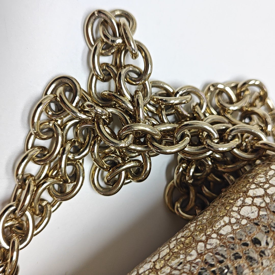 Special Material Shoulder Bag Gold