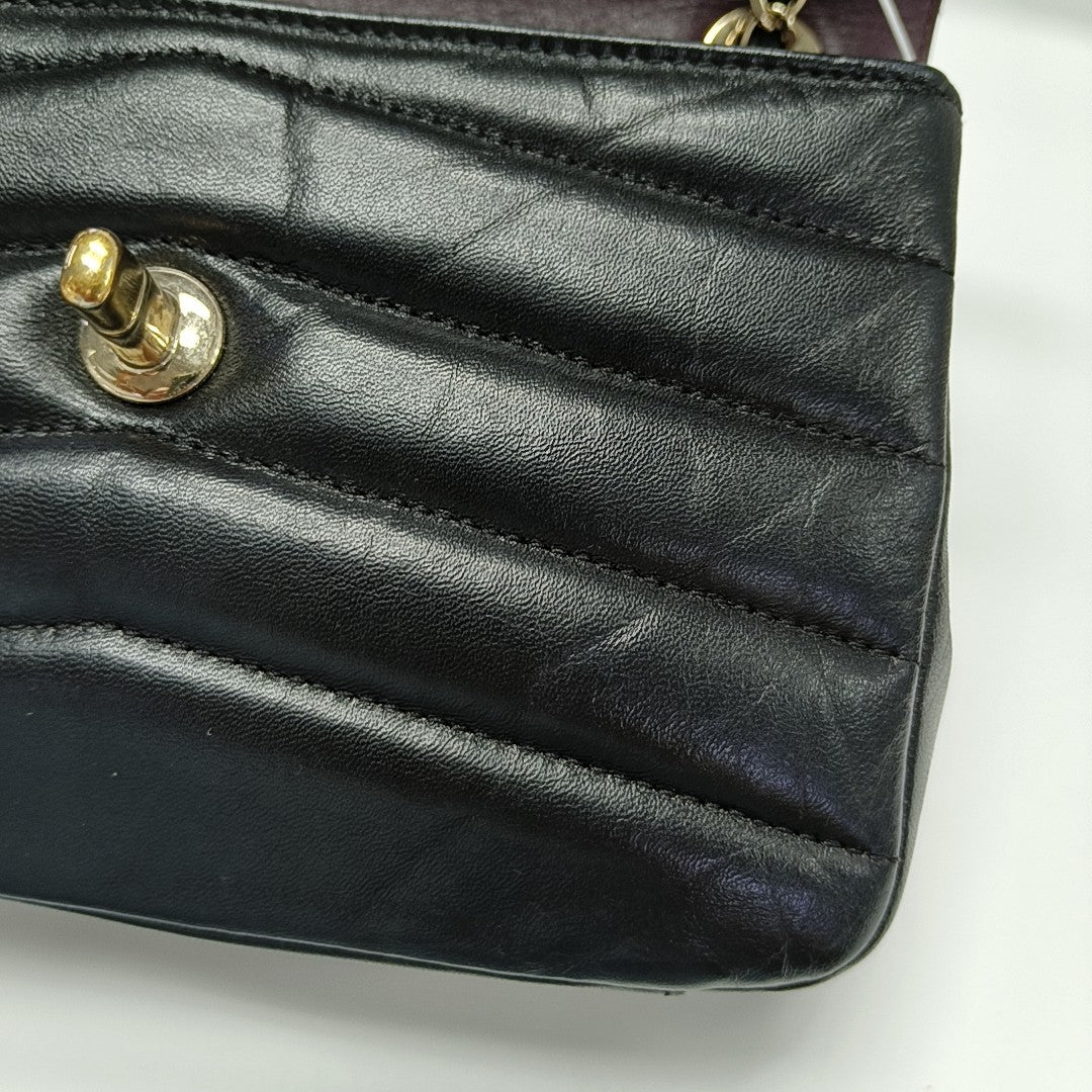 Quilted Lambskin Crossbody Bag Black