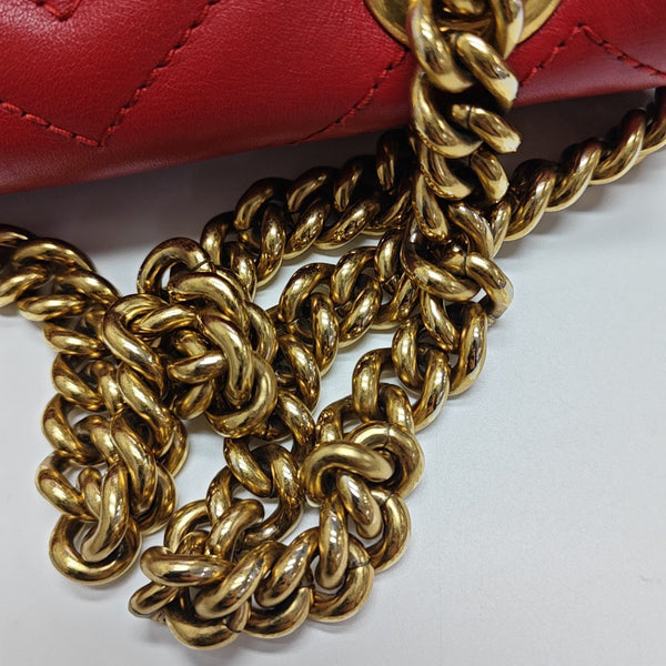 GG Marmont Large Quilted Calfskin Red