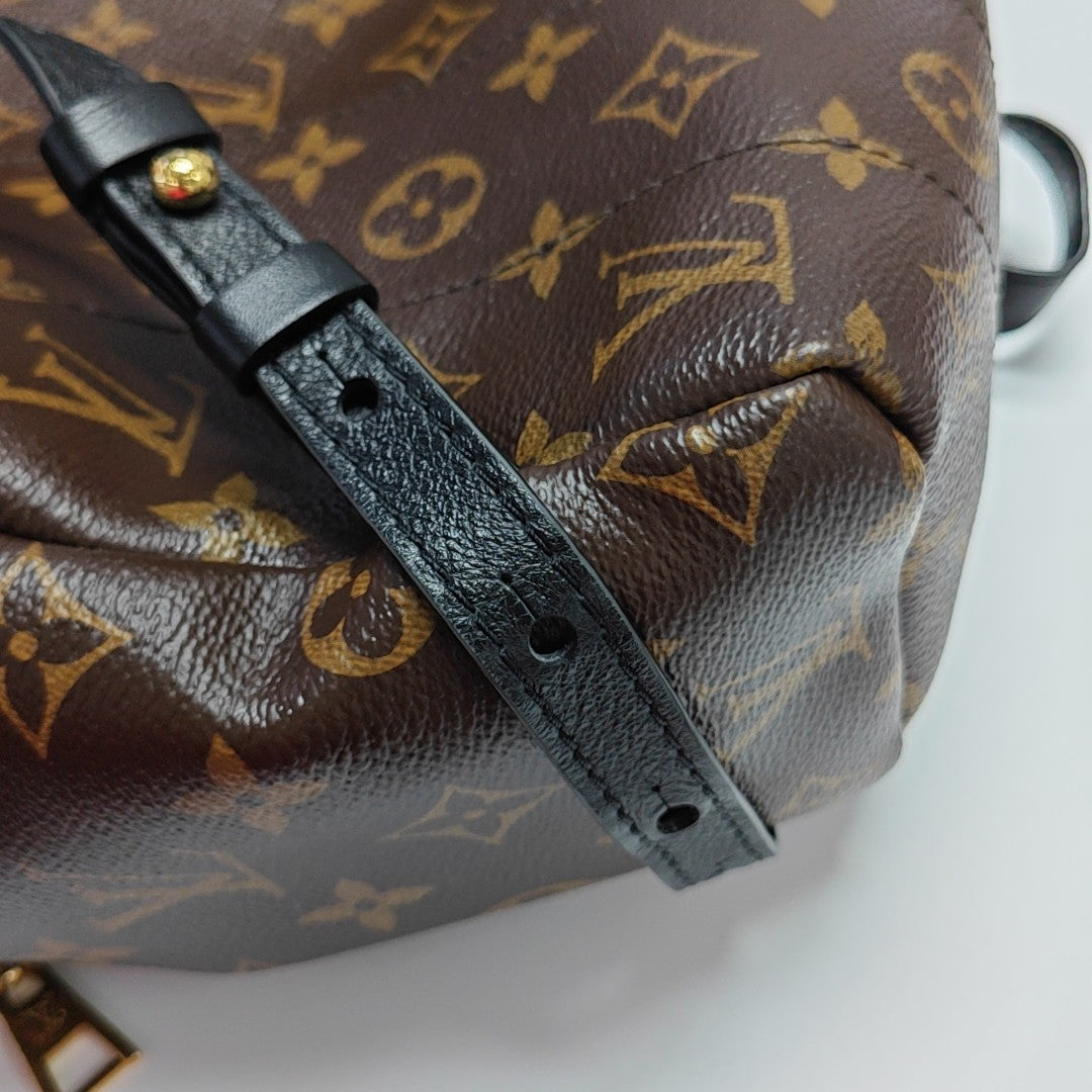 Monogram Coated Canvas Backpack Brown