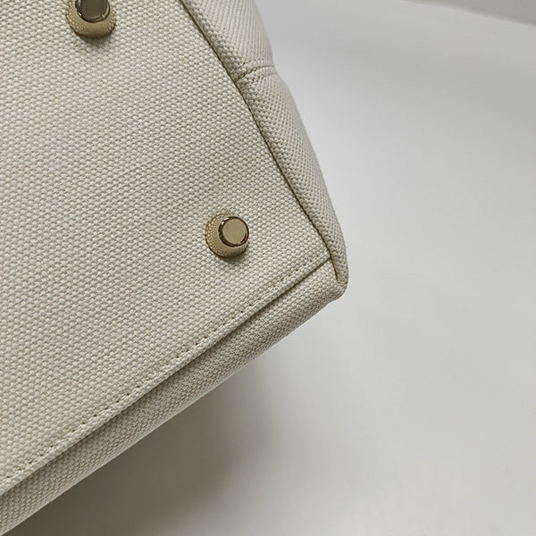 Lady Dior Large Canvas White