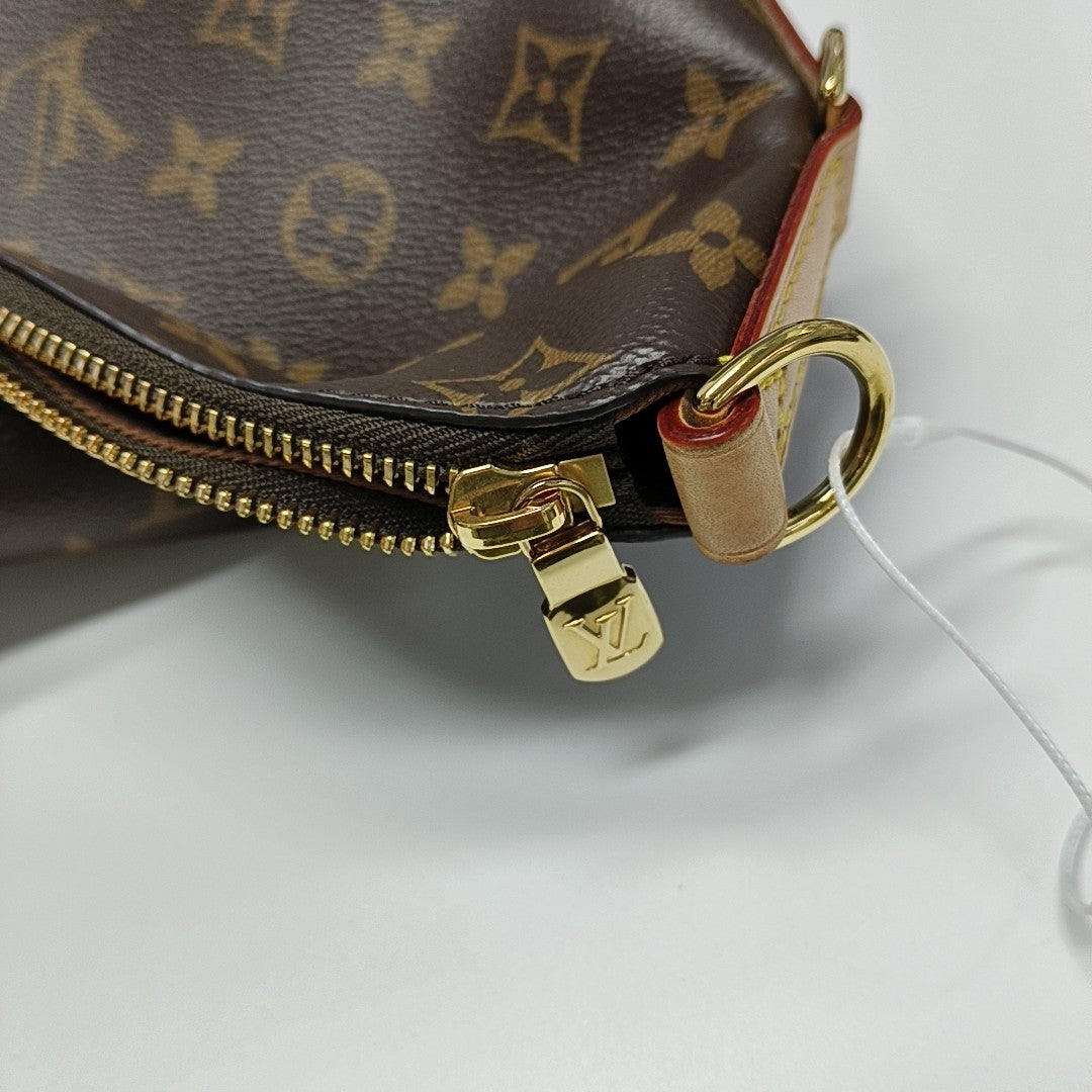 Monogram Coated Canvas Shoulder Bag Brown