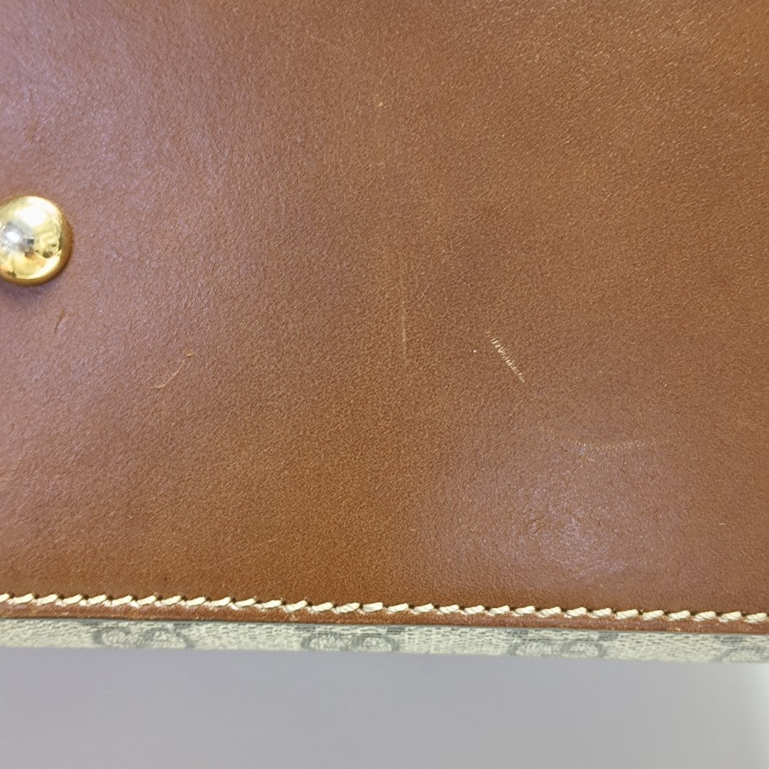 Padlock Medium Monogram Coated Canvas Beige