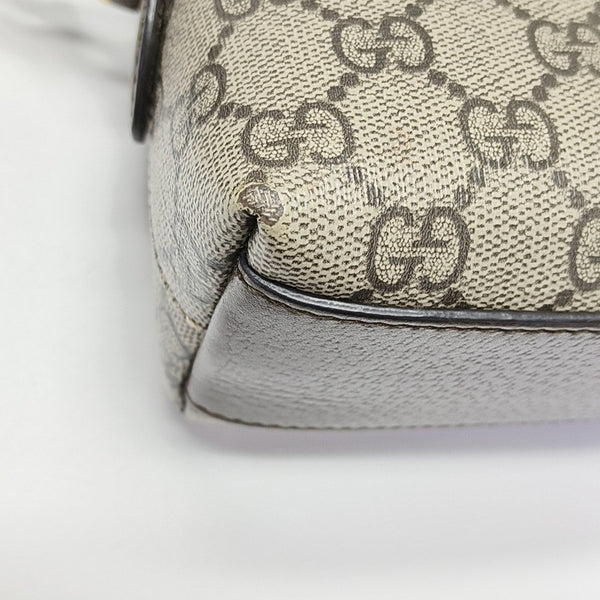 Ophidia Small Monogram Coated Canvas Beige
