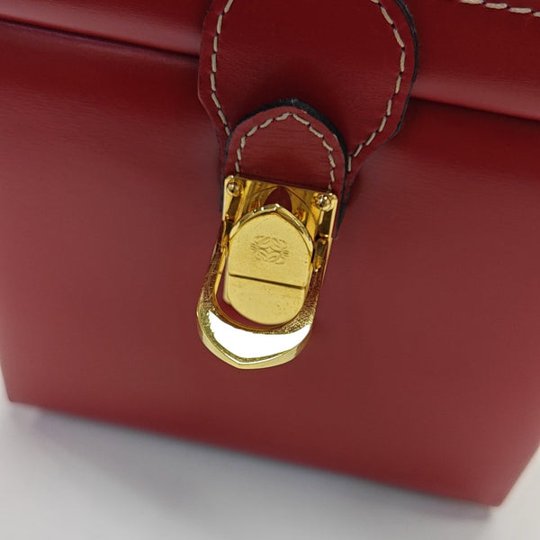 Calfskin Top Handle Bag Red