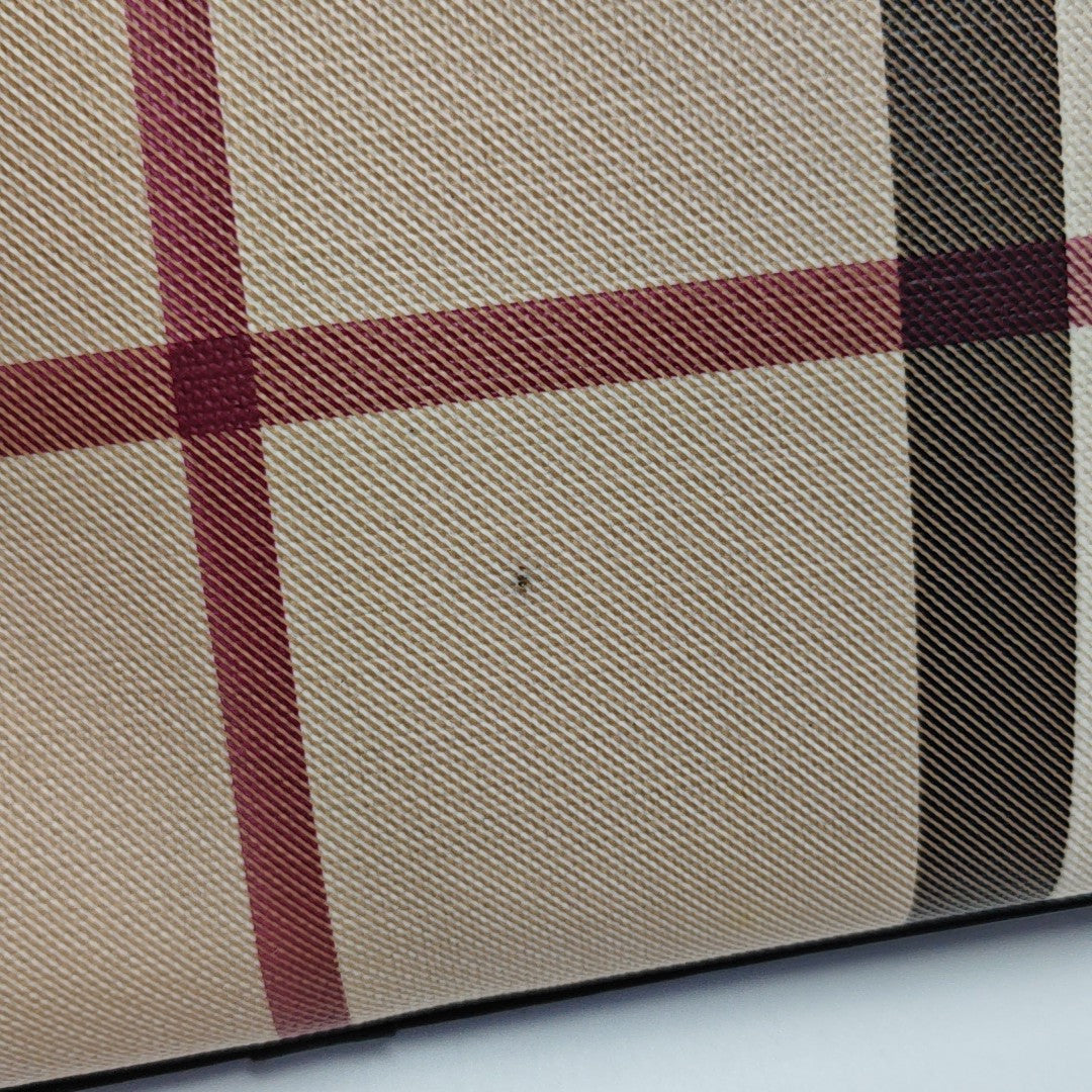 Coated Canvas Top Handle Bag Beige