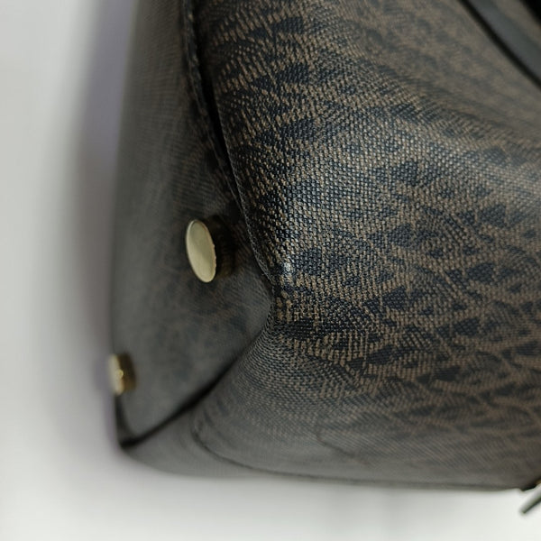 Coated Canvas Shoulder Bag Black