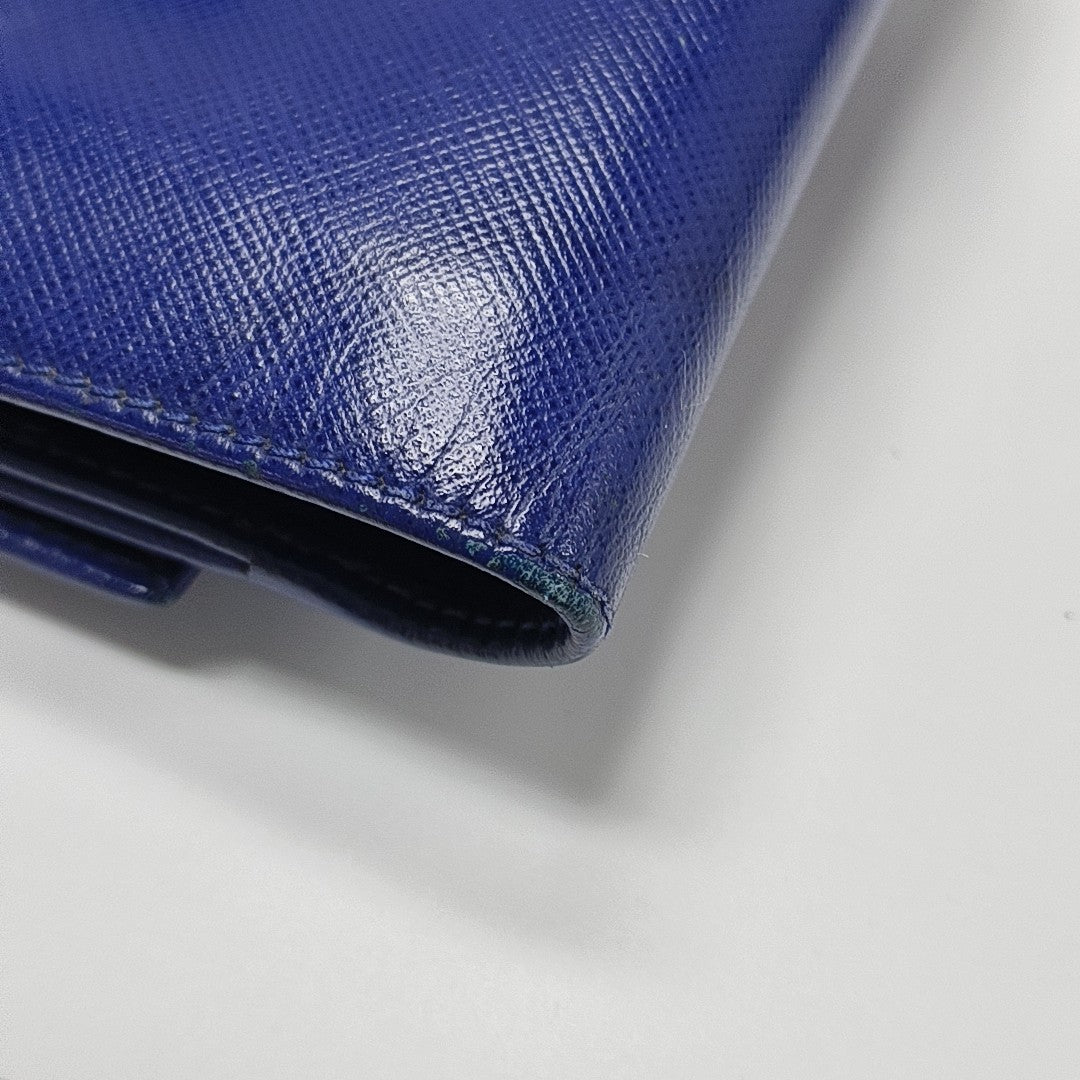 Vara Calfskin Blue Wallet