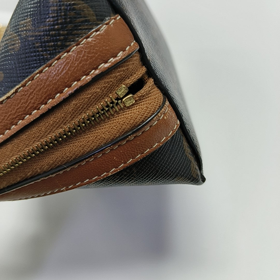TRIOMPHE CANVAS Mini Coated Canvas Brown