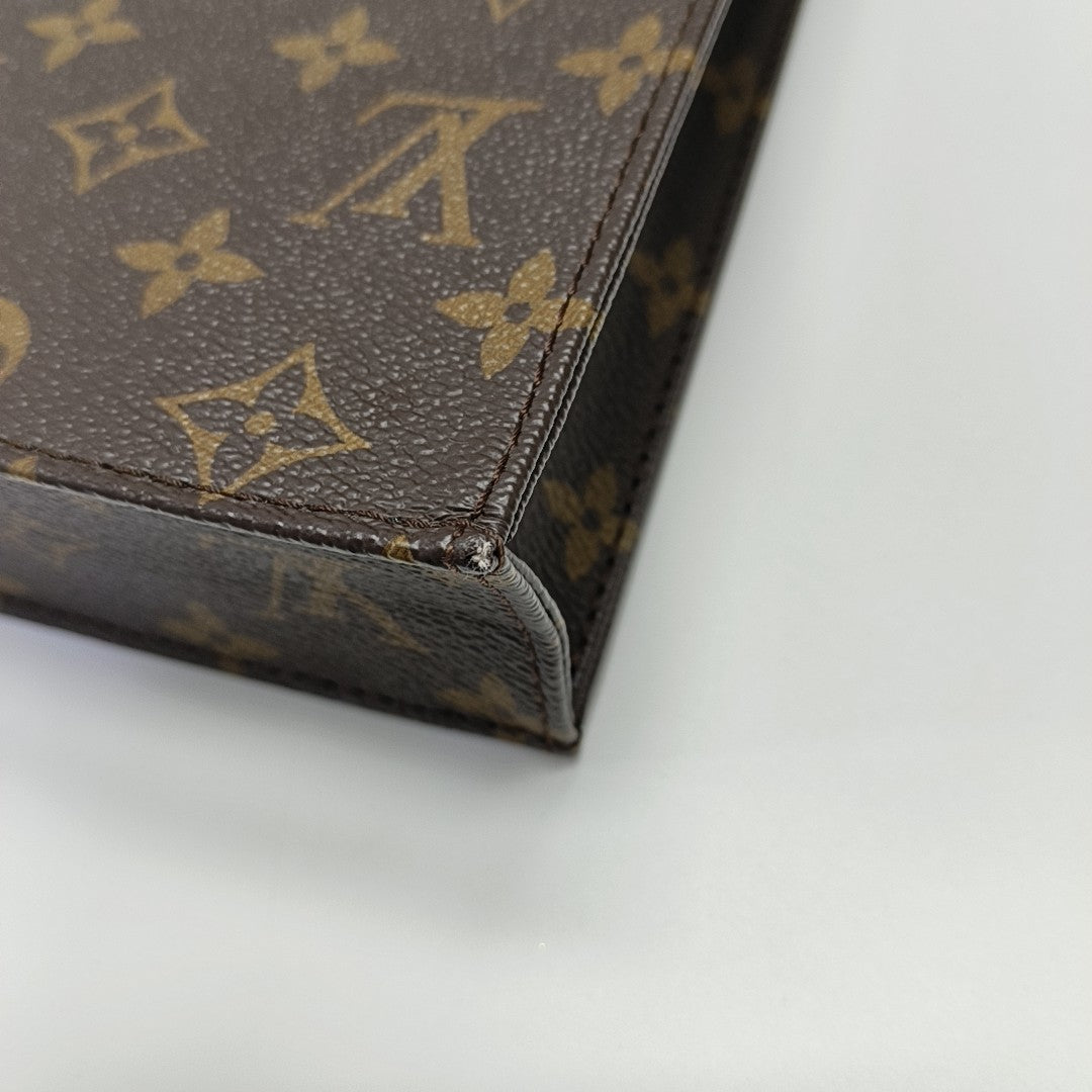 SAC PLAT Mini Monogram Coated Canvas Brown