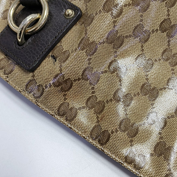 Monogram Coated Canvas Tote Bag Beige