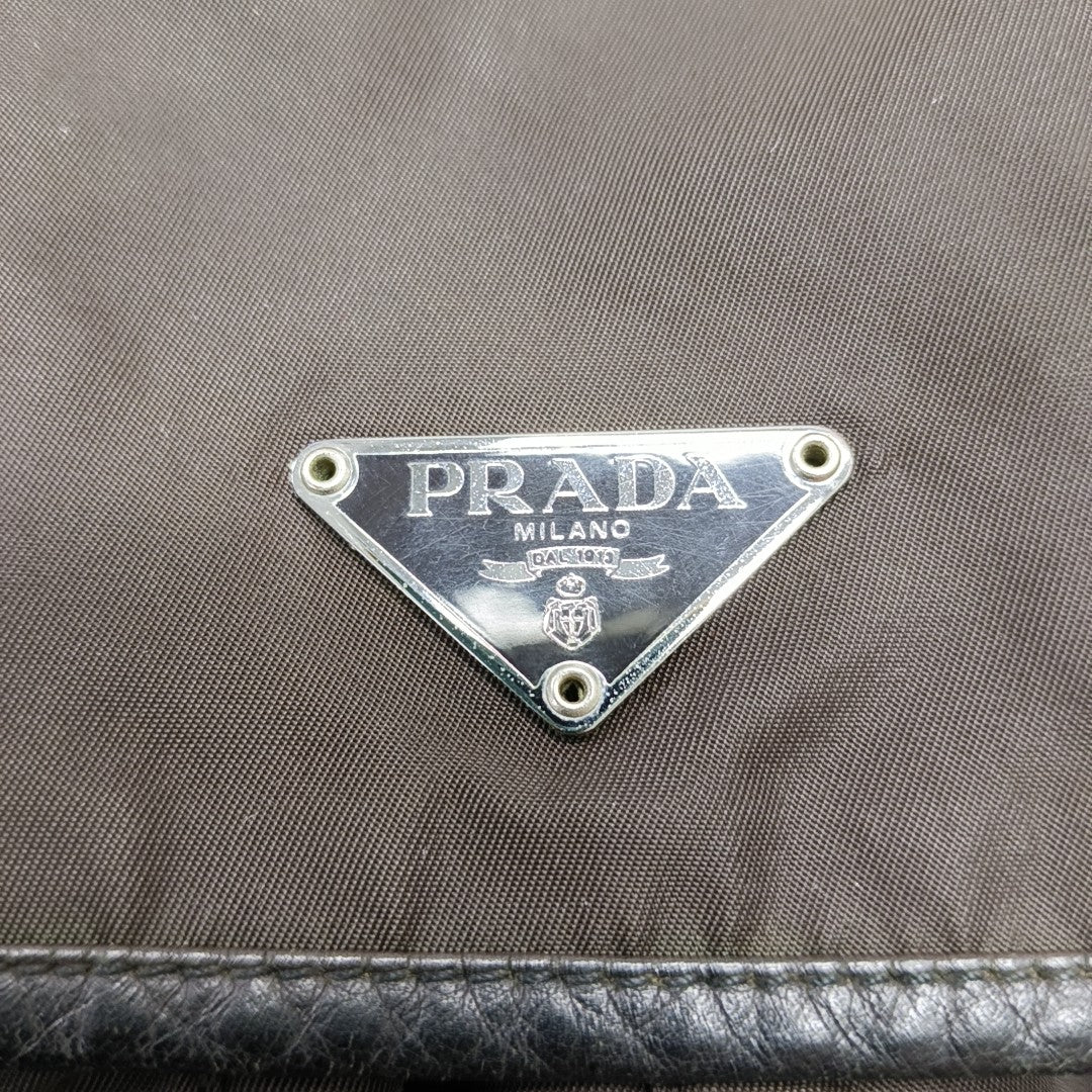 Nylon Shoulder Bag Brown