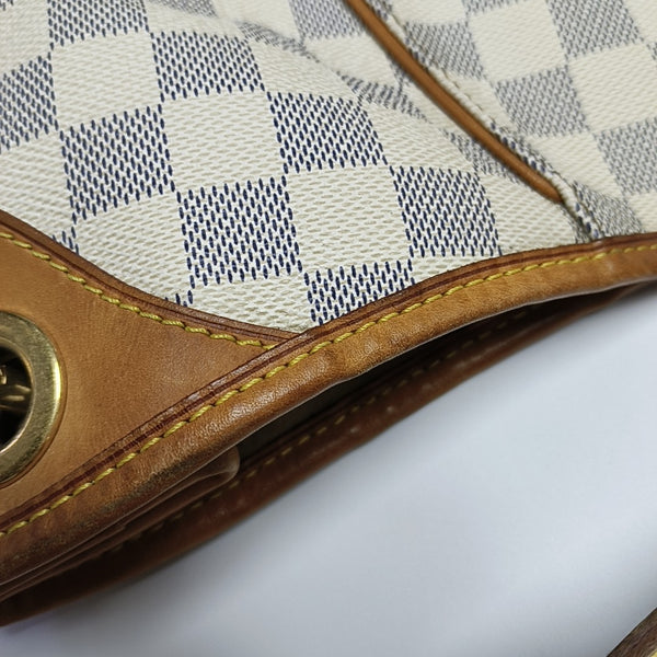 GALLIERA GM Damier Azur Coated Canvas White