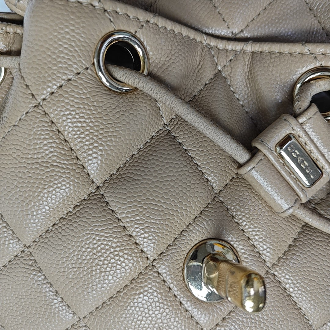 URBAN SPIRIT Quilted Grained Calfskin Beige