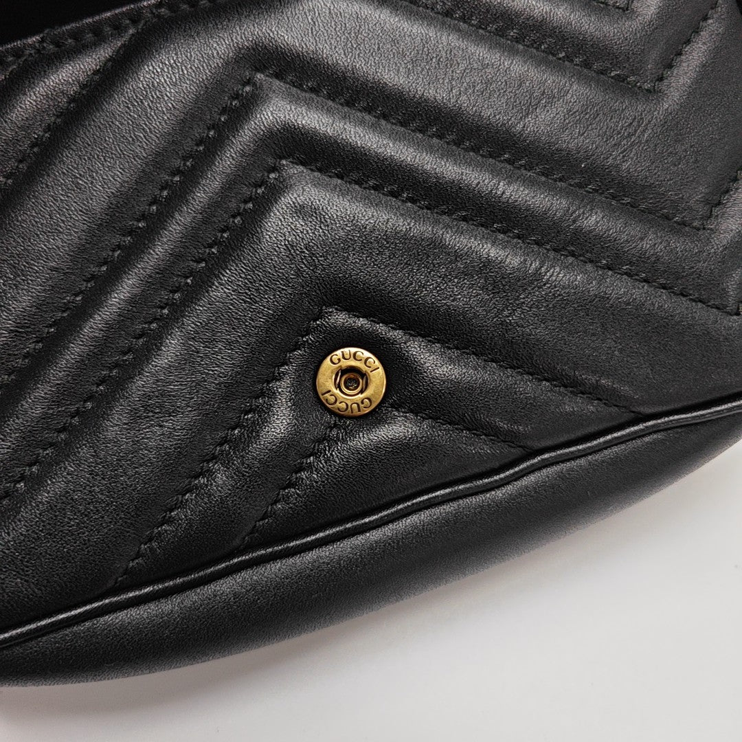 GG Marmont Mini Quilted Calfskin Black