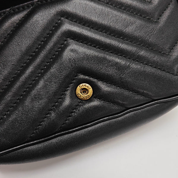 GG Marmont Mini Quilted Calfskin Black