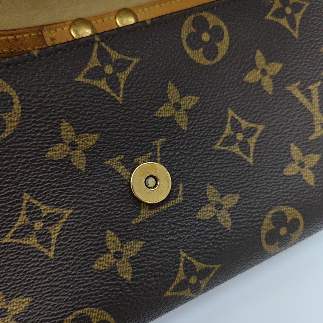 TWIN GM Monogram Coated Canvas Brown