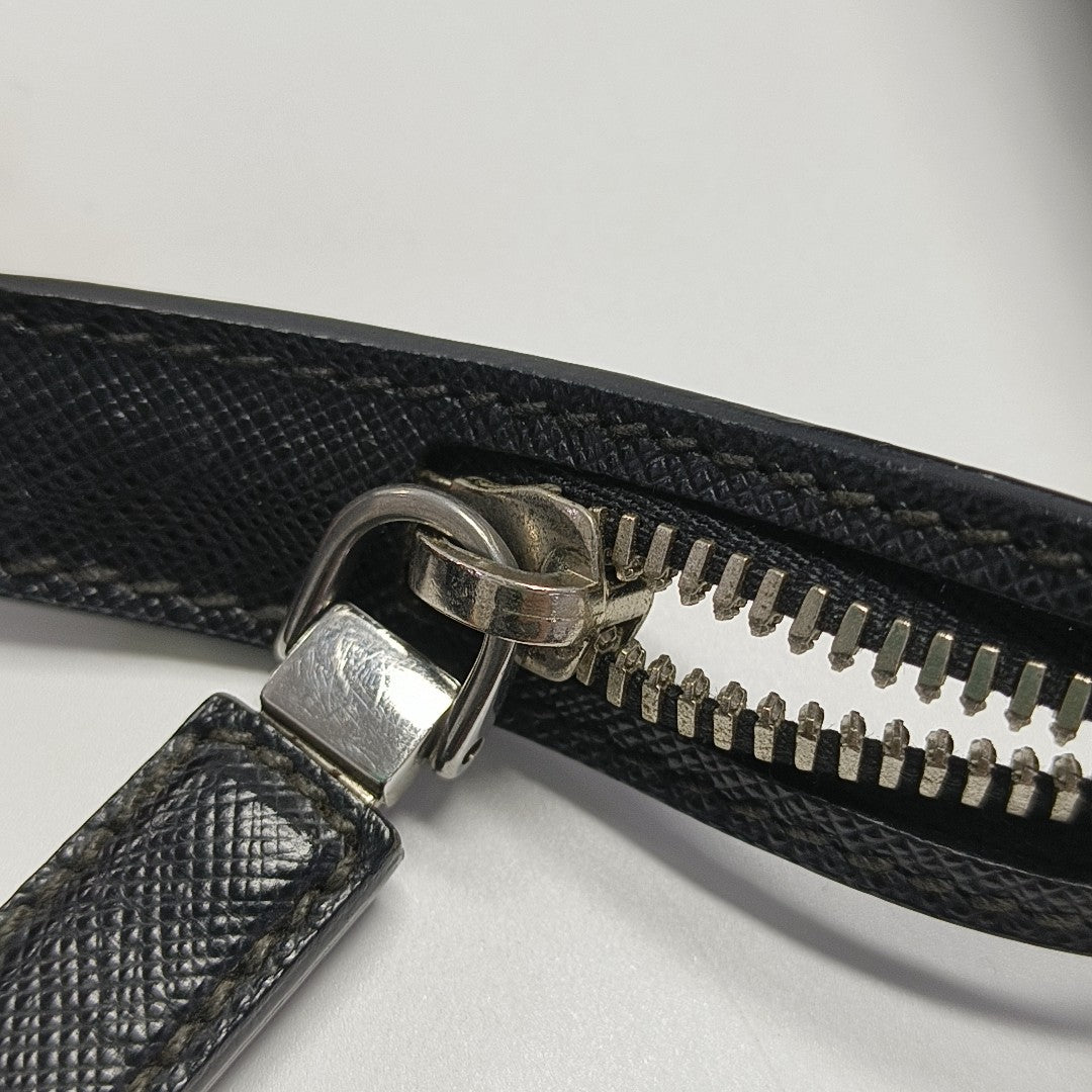 Saffiano Calfskin Top Handle Bag Black