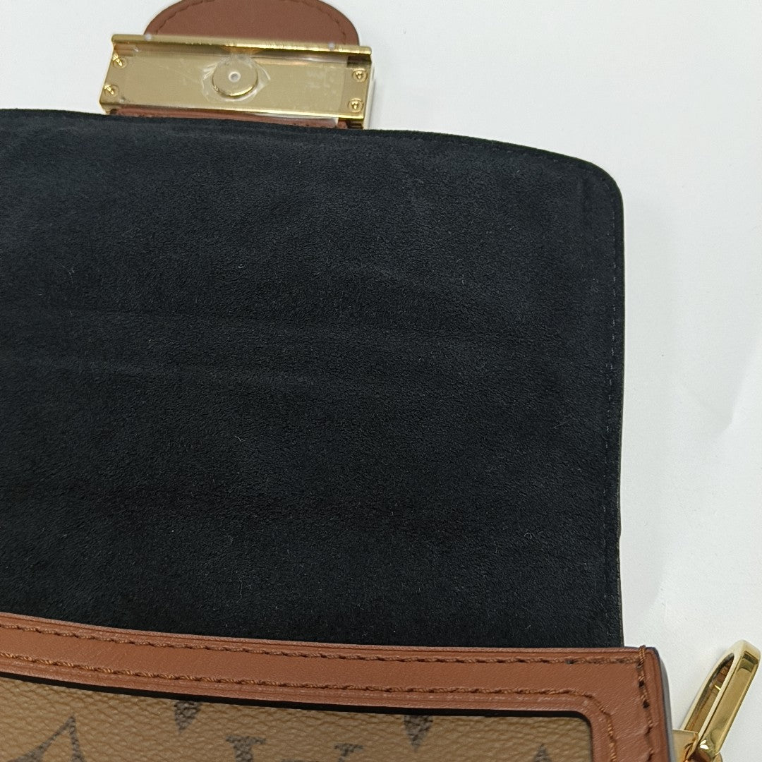 DAUPHINE Mini Monogram Coated Canvas Brown