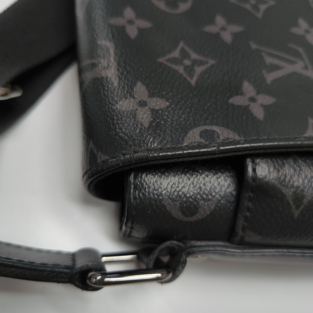 DISTRICT MM Monogram Coated Canvas Black