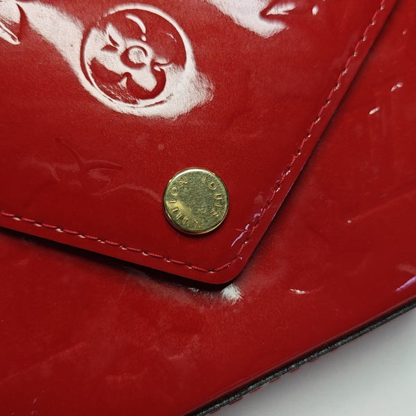 SAC LUCIE Mini Monogram Patent Leather Red