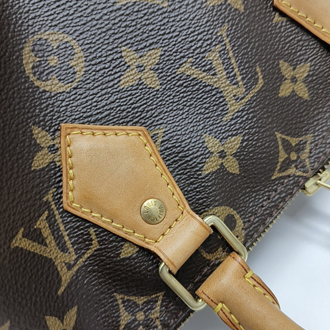 SPEEDY 25 Monogram Coated Canvas Brown
