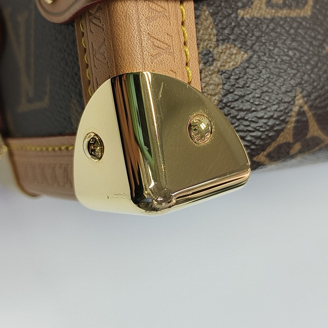 SIDE TRUNK MM Monogram Coated Canvas Brown