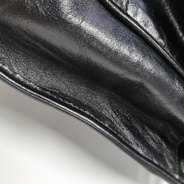 NIKI Medium Chevron Calfskin Black