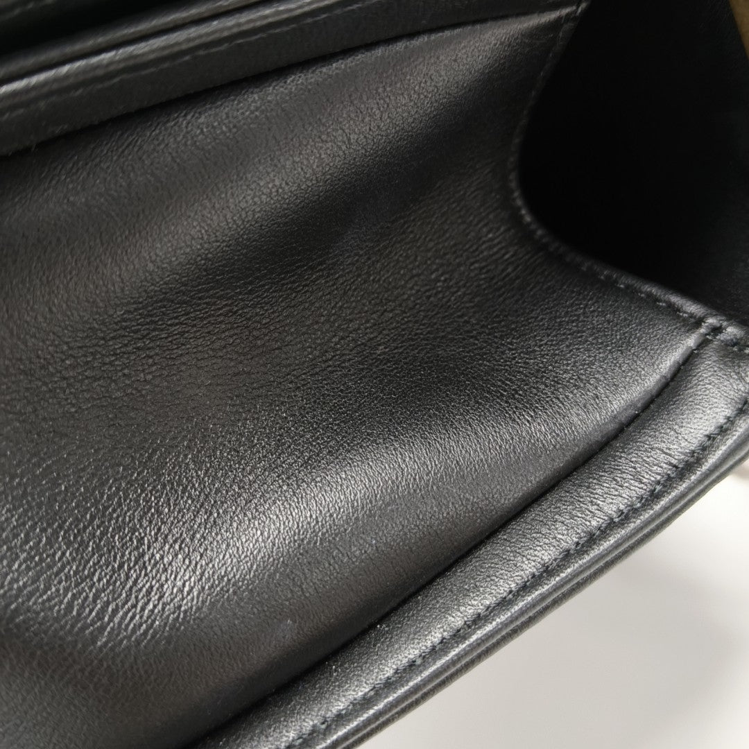 BOY CHANEL Medium Quilted Calfskin Black