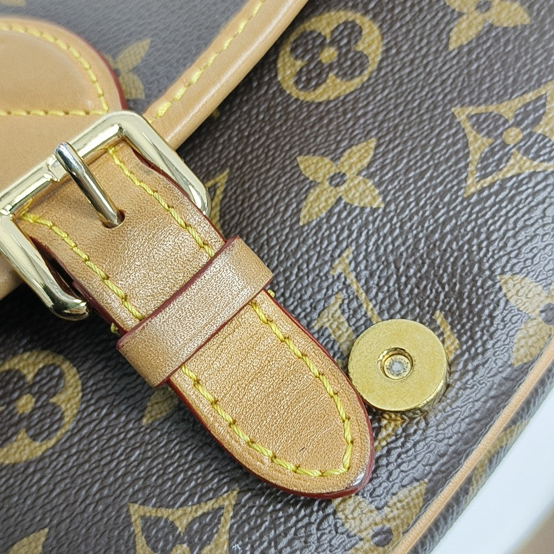 DIANE Monogram Coated Canvas Brown