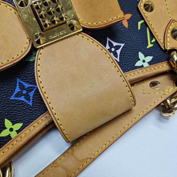 ANNIE MM Monogram Coated Canvas Black
