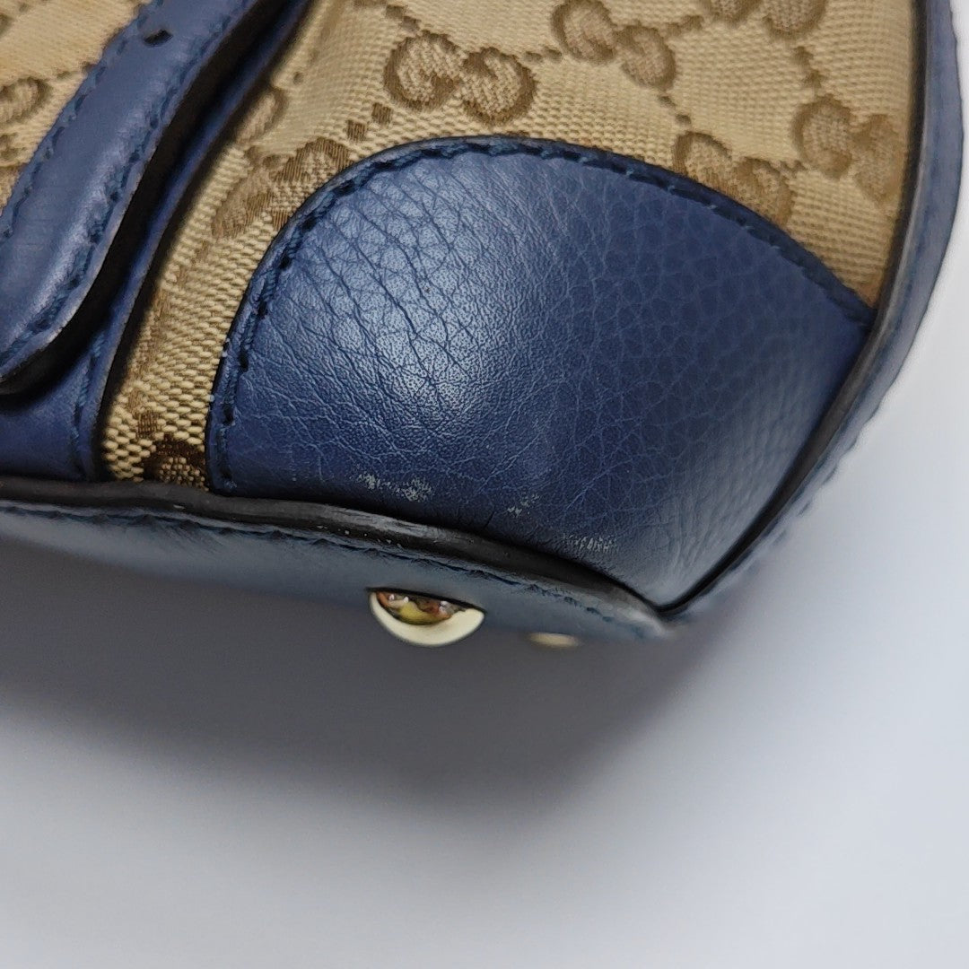 Monogram Fabric Shoulder Bag Brown