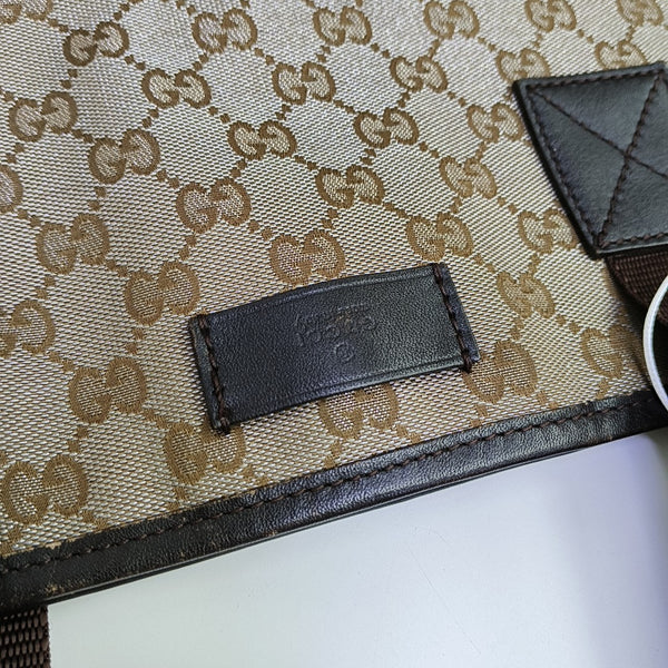 Monogram Canvas Top Handle Bag Brown