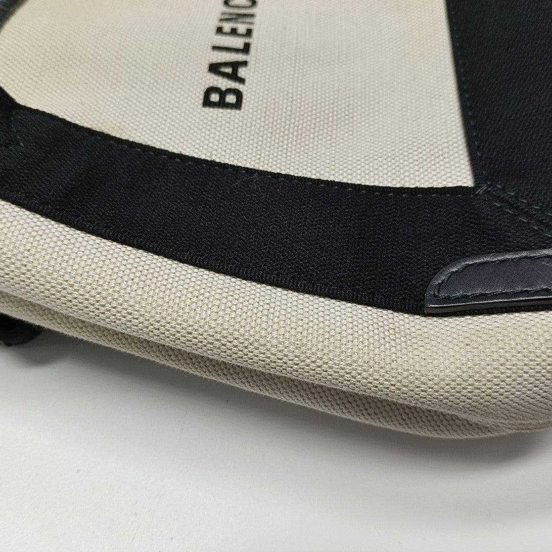 Navy Mini Canvas Beige