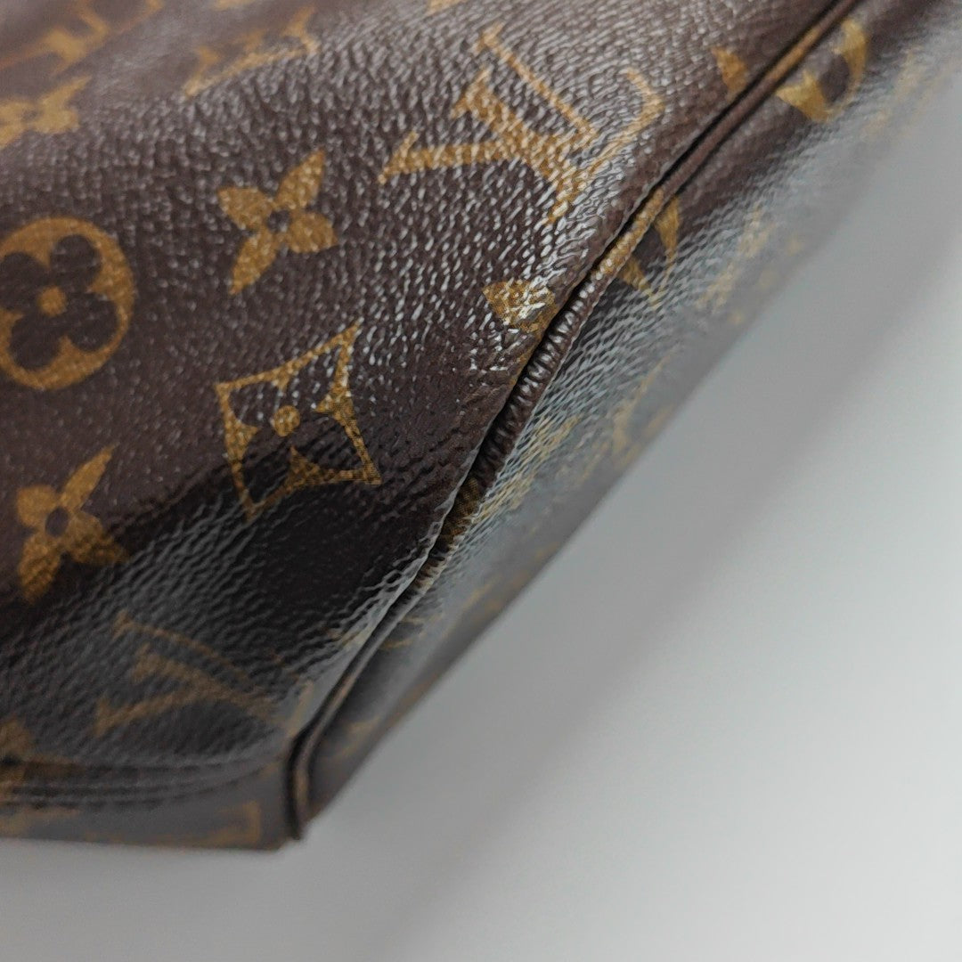 NEVERFULL MM Monogram Coated Canvas Brown