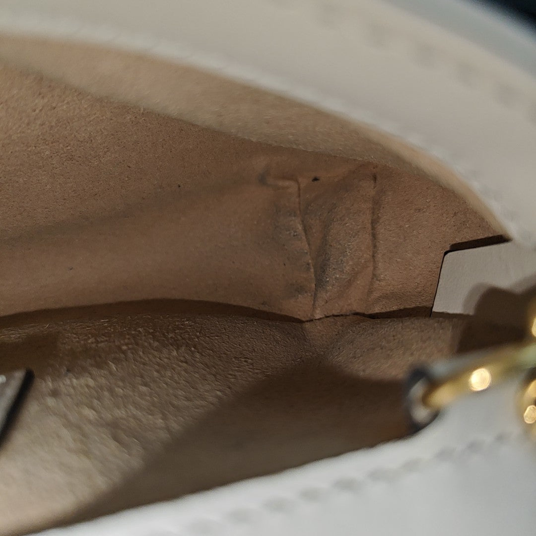 GG Marmont Mini Quilted Calfskin White
