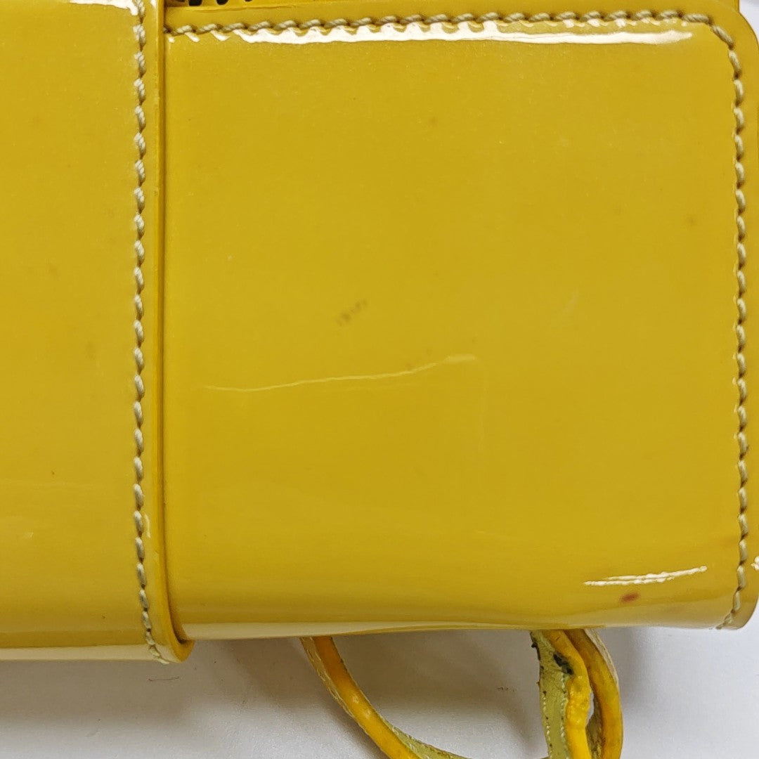 Leather Shoulder Bag Yellow