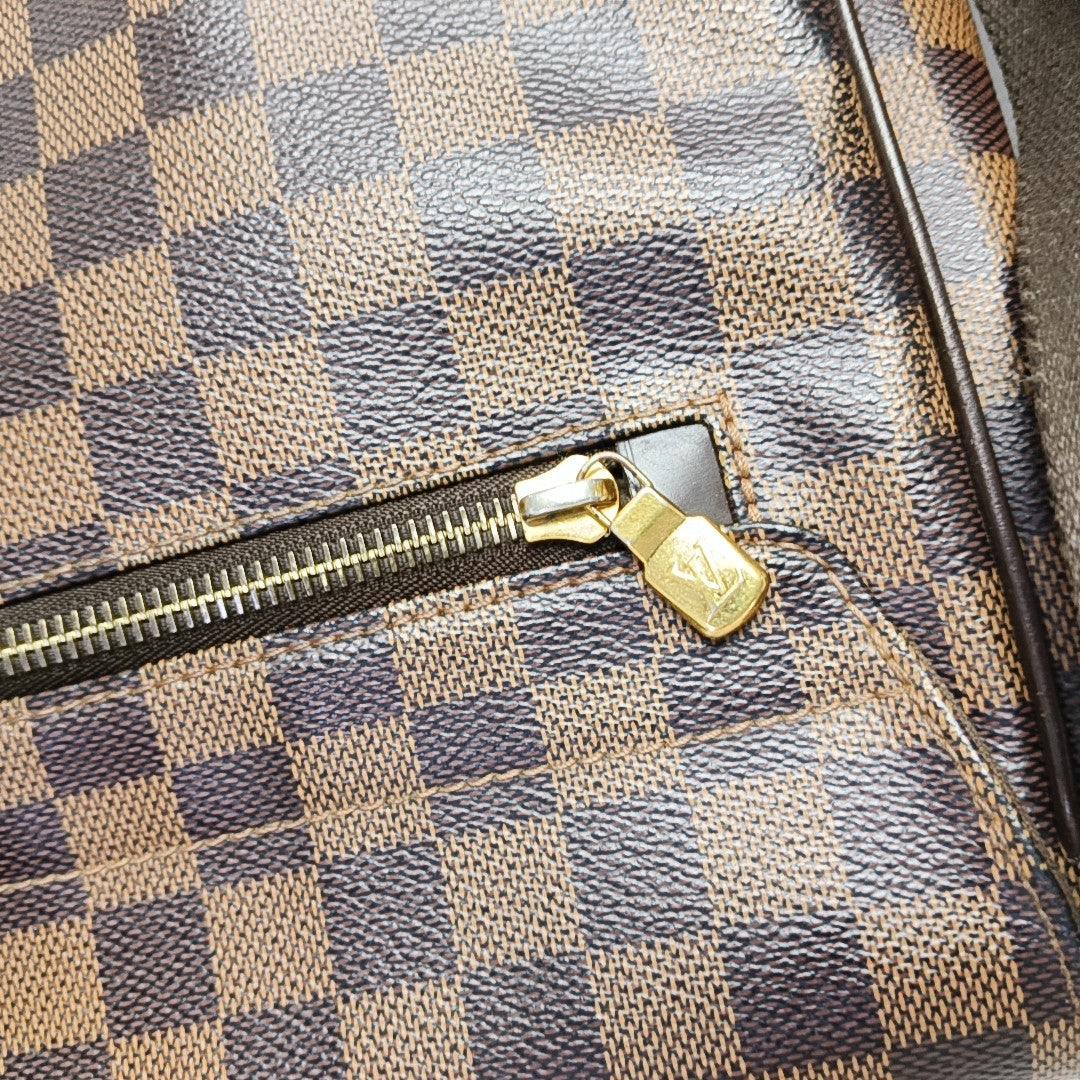 DISTRICT MM Damier Ebene Coated Canvas Brown